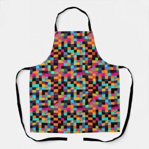 Tablier Motif de formes géométriques vives et colorées