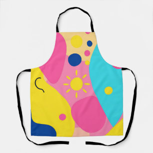 Tablier Motif de formes organiques ludiques et colorées