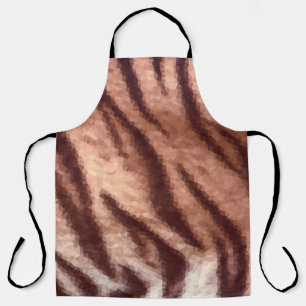 Tablier motif de fourrure de tigre à faible teneur en poly