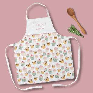 Tablier Motif de fraise personnalisé Boulangerie de cuisin
