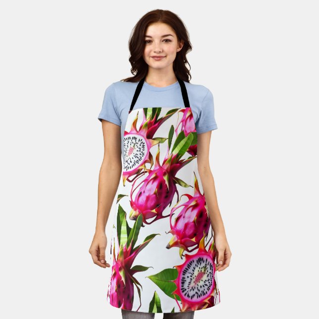 Tablier Motif de fruits dragons (Porté)