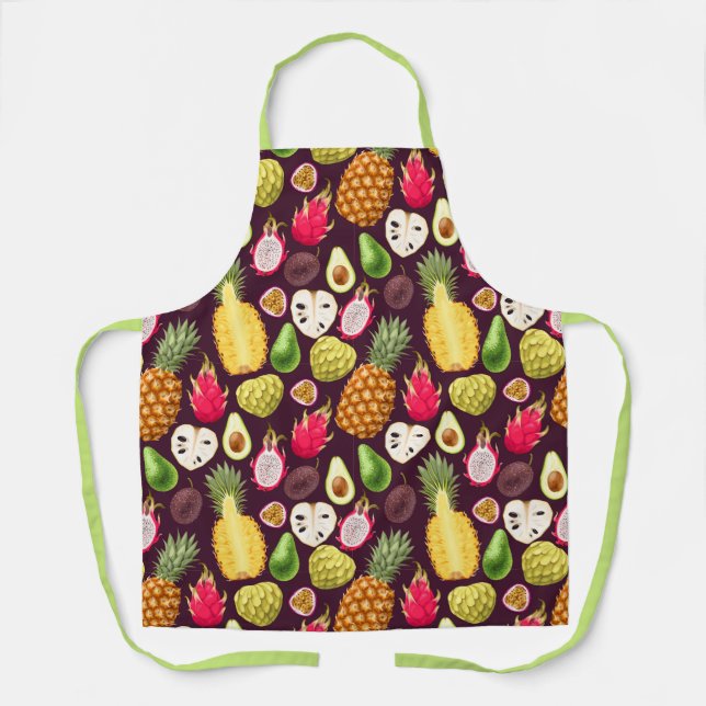 Tablier Motif de fruits exotiques (Recto)