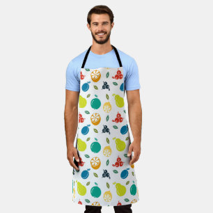 Tablier Motif de fruits, Plum, Orange, Citron, Poire, Pomm