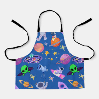 Tablier Motif de fusée Astronaut Planet