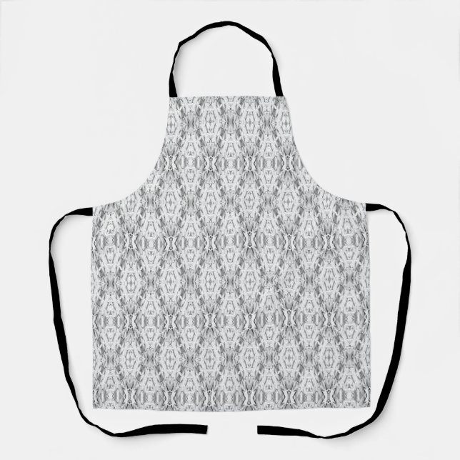 Tablier Motif de géométrie abstraite gris clair (Recto)