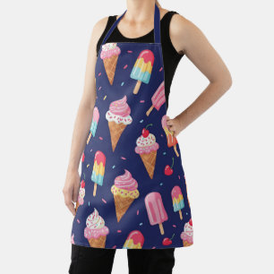 Tablier Motif de glace, de sucettes glacées et de cerises