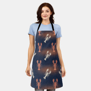Tablier Motif de homard côtier – Été fruits de mer nautiqu