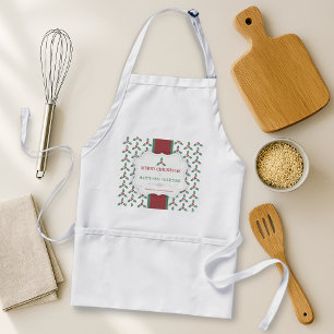 Tablier Motif de houx de Noël Feuilles de houx vertes Baie