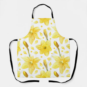 Tablier Motif de jardin printanier floral narcisse jaune