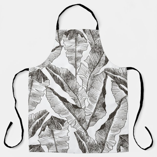 Tablier Motif de jungle tropicale plante sans couture. Pri (Recto)