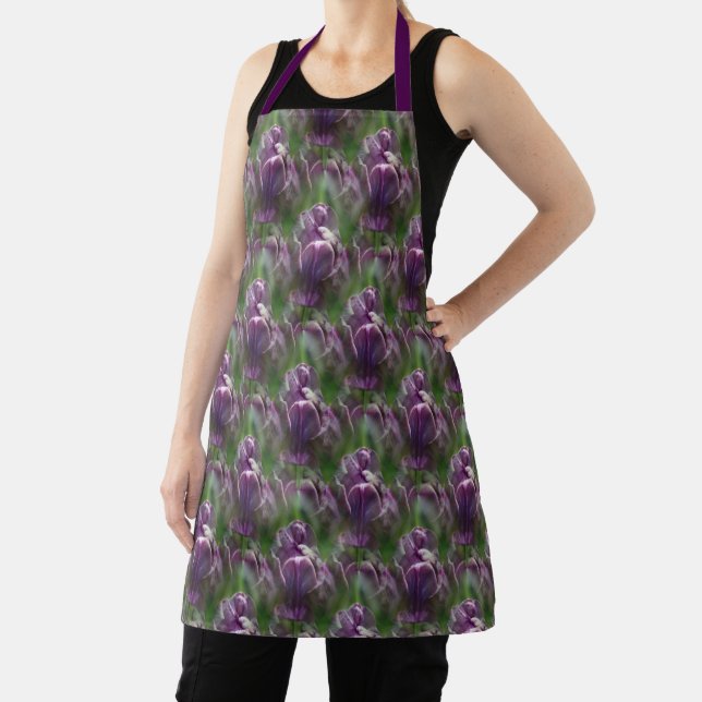 Tablier Motif de la nature des fleurs de tulipe violet (Insitu)