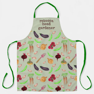 Tablier Motif de légume d'aquarelle personnalisé