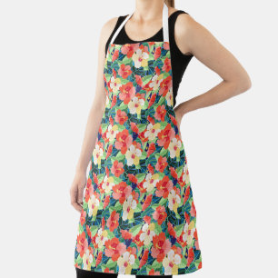 Tablier Motif de l'Hibiscus coloré