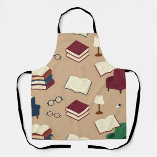 Tablier Motif de livres de coin de lecture cosy
