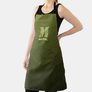 Tablier Motif de maillage géométrique olive vert de l'armé