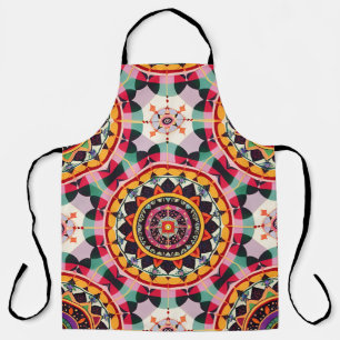 Tablier Motif de mandala de couleur riche