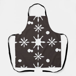 Tablier Motif de marguerite moderne noir et blanc