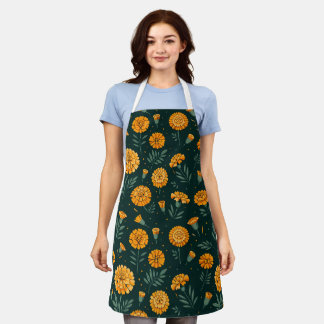 Tablier Motif de Marigolds