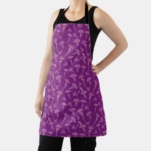 Tablier Motif de méduse violette lumineuse