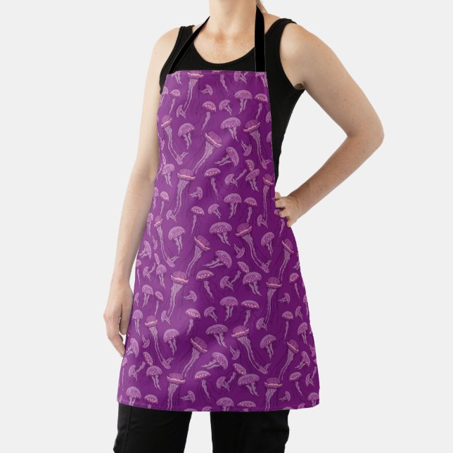 Tablier Motif de méduse violette lumineuse (Insitu)