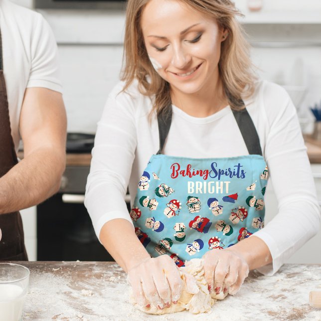Tablier Motif de Noël Festive Snowmen (Créateur téléchargé)