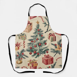 Tablier Motif de Noël floral Poinsettia (2)