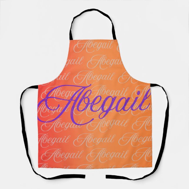 Tablier Motif de nom extensible Abegail (Recto)