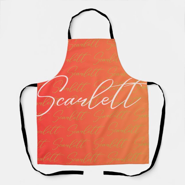 Tablier Motif de nom répétitif Scarlett  (Recto)