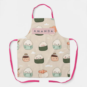 Tablier Motif de nourriture japonaise de sushi Kawaii pers