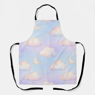 Tablier Motif de Nuages et de Lune Croissante dans un Rêve