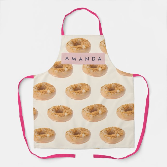 Tablier Motif de paillettes personnalisé pour donuts paste (Recto)
