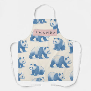 Tablier Motif de panda mignon et amusant personnalisé
