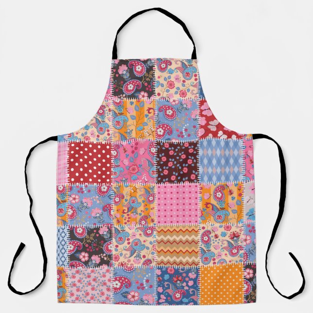 Tablier Motif de patchwork transparent (Recto)