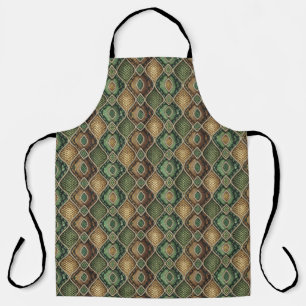 Tablier Motif de peau de serpent géométrique orné exotique