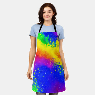 Tablier Motif de peinture coloré arc-en-ciel