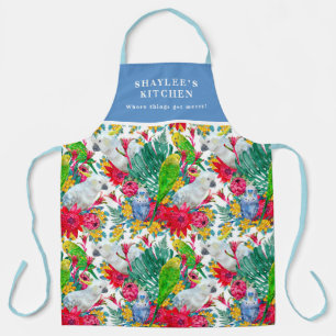 Tablier Motif de perroquet tropical d'été australien