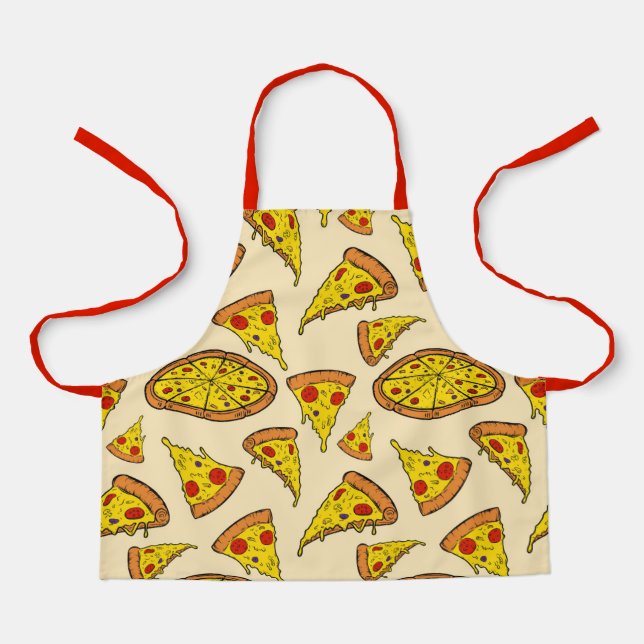Tablier Motif de pizza au fromage fondu (Recto)