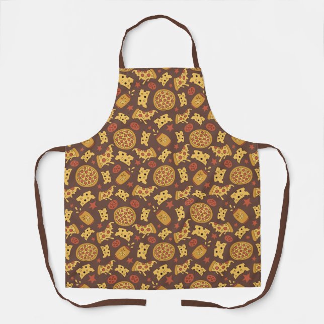 Tablier Motif de pizza décoratif (Recto)