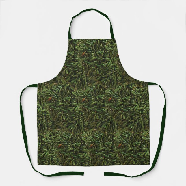 Tablier Motif de poivre chili vert (Recto)
