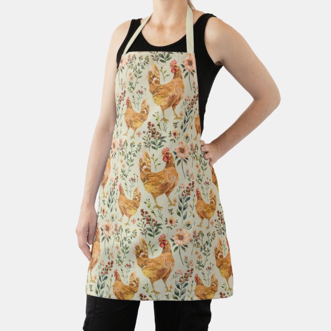 Tablier Motif de poulet de campagne rustique (Insitu)
