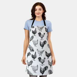 Tablier Motif de poulet de la ferme Retro Country