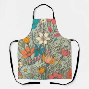 Tablier Motif de printemps floral