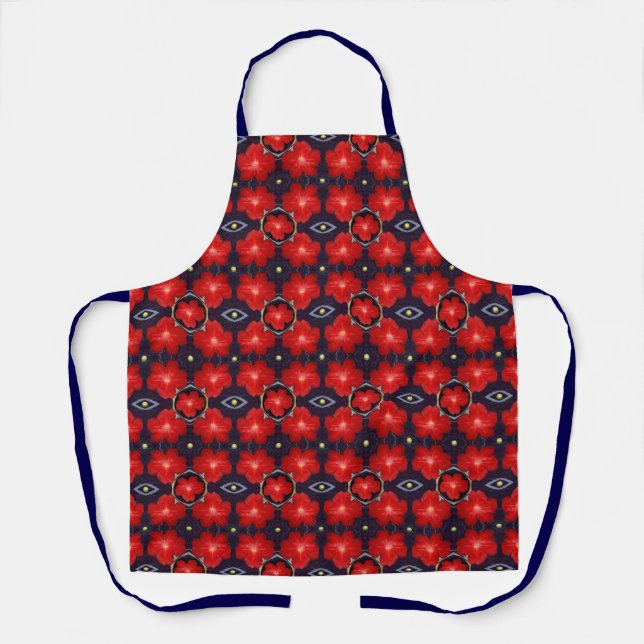 Tablier Motif de Red Petunia (Recto)