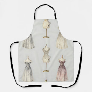 Tablier Motif de robe de bal sur mannequin vintage