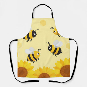 Tablier Motif de ruches de abeilles bourdon mignon soleil