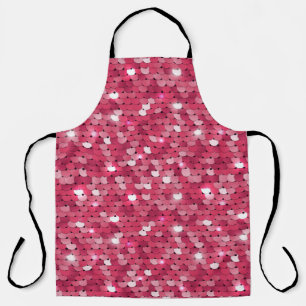 Tablier Motif de séquence rose parties scintillant