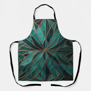 Tablier Motif de starburst géométrique doré Art Déco Luxe