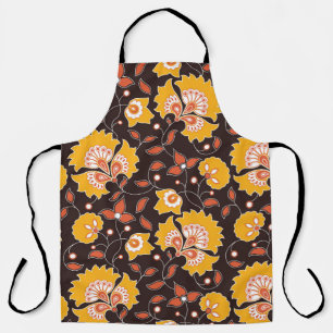 Tablier motif de style indien couleur fleurs sans soudure