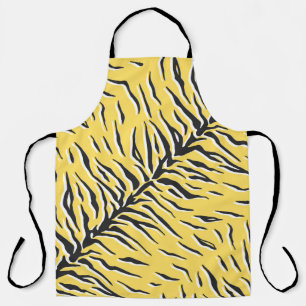 Tablier Motif de tigre noir et jaune vintage sans couture.
