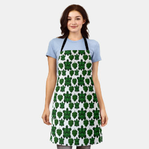 Tablier Motif de tortue mignonne et de feuilles